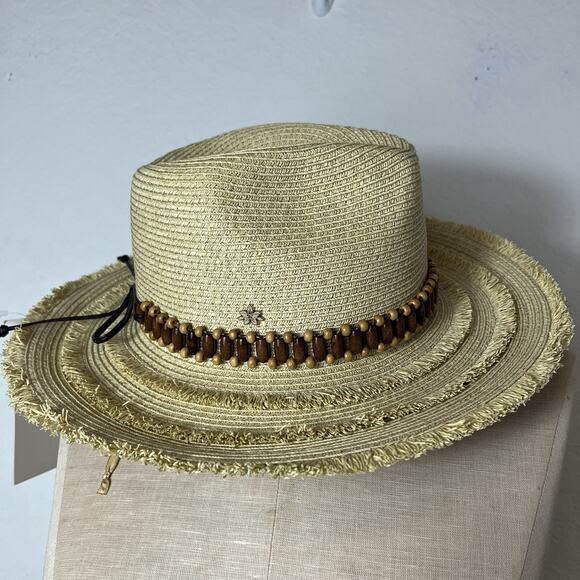 Cappelli Straw Sun Hat new Sewn Braid paper hat, 22-1/2" circumference, NWT. - Picture 5 of 8